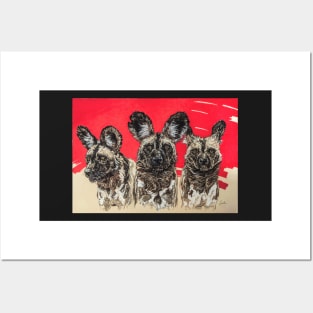 African wild dog Posters and Art